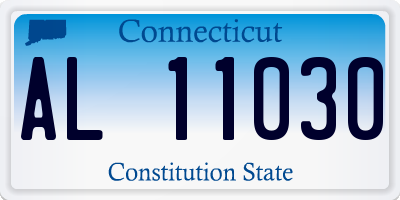 CT license plate AL11030
