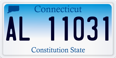 CT license plate AL11031