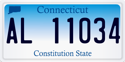 CT license plate AL11034