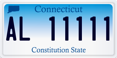 CT license plate AL11111