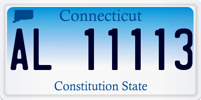 CT license plate AL11113