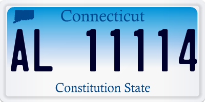 CT license plate AL11114