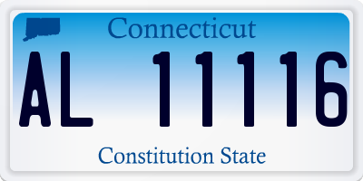 CT license plate AL11116