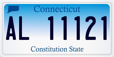 CT license plate AL11121