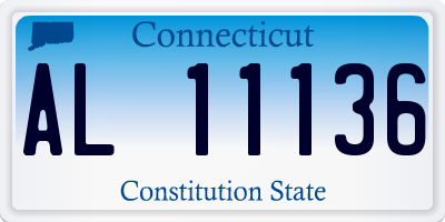 CT license plate AL11136