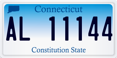 CT license plate AL11144