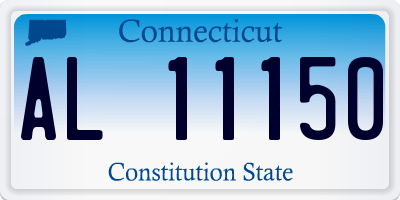CT license plate AL11150