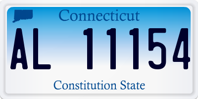 CT license plate AL11154