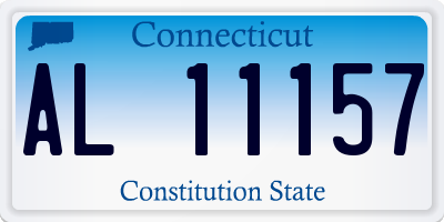 CT license plate AL11157