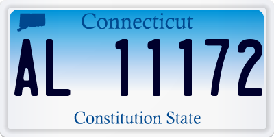 CT license plate AL11172