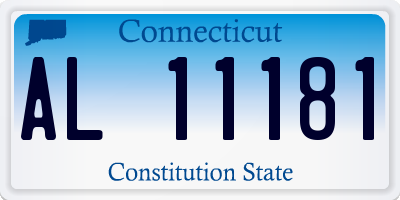 CT license plate AL11181
