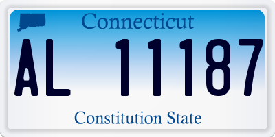 CT license plate AL11187
