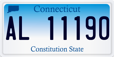CT license plate AL11190