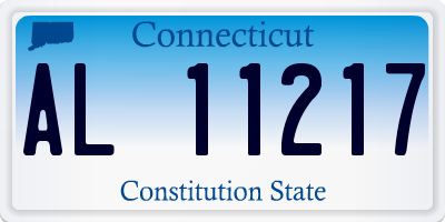 CT license plate AL11217