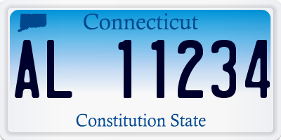 CT license plate AL11234
