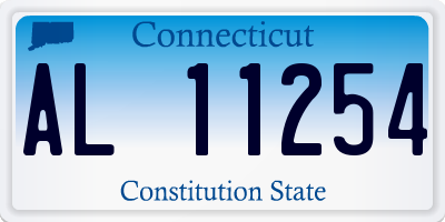 CT license plate AL11254