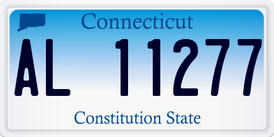 CT license plate AL11277