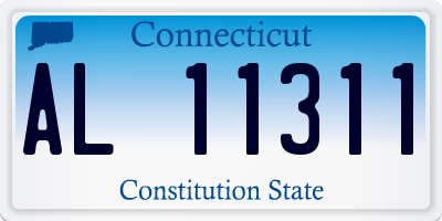 CT license plate AL11311