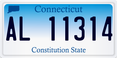 CT license plate AL11314