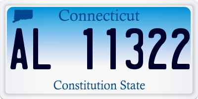 CT license plate AL11322