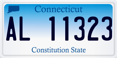 CT license plate AL11323