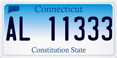 CT license plate AL11333