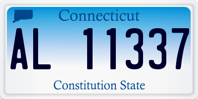 CT license plate AL11337