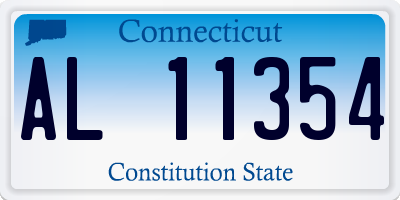 CT license plate AL11354