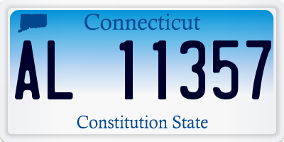 CT license plate AL11357