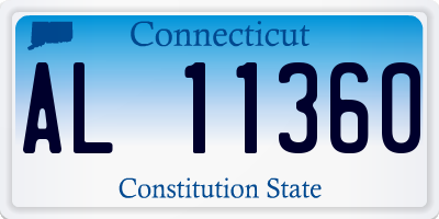 CT license plate AL11360