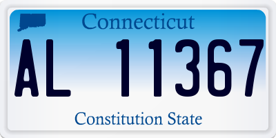 CT license plate AL11367