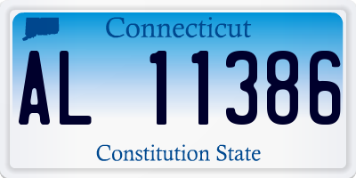CT license plate AL11386
