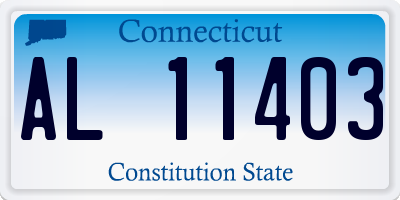 CT license plate AL11403