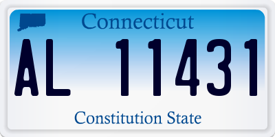 CT license plate AL11431