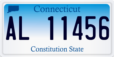 CT license plate AL11456