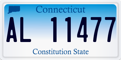 CT license plate AL11477
