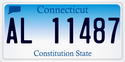 CT license plate AL11487