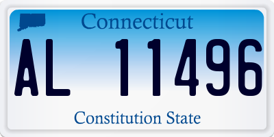 CT license plate AL11496