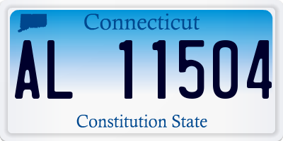 CT license plate AL11504