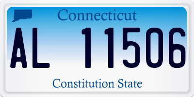 CT license plate AL11506