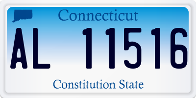 CT license plate AL11516