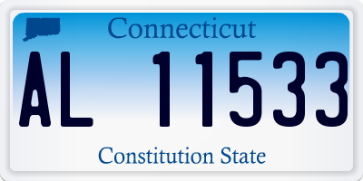 CT license plate AL11533