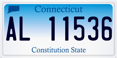 CT license plate AL11536
