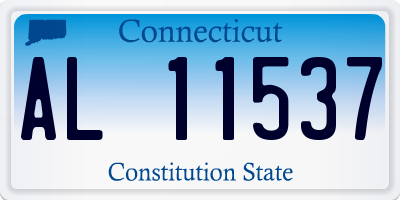 CT license plate AL11537