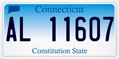 CT license plate AL11607
