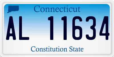 CT license plate AL11634