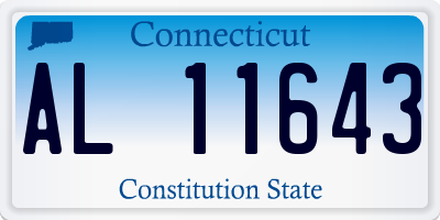 CT license plate AL11643