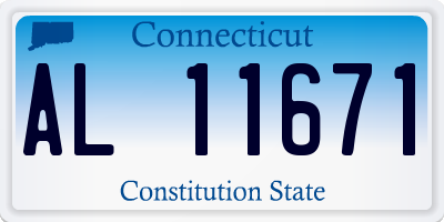 CT license plate AL11671