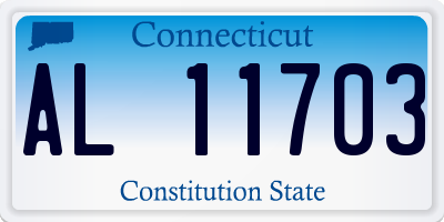 CT license plate AL11703