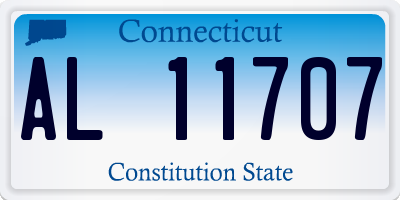 CT license plate AL11707